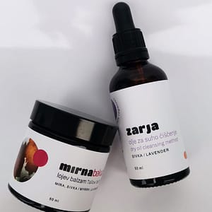 alt "set lojev balzam Mirna in čistilno olje Zarja"